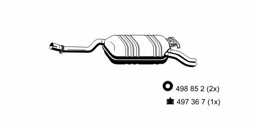 Ernst 374262 Глушник, задня частина 374262: Приваблива ціна - Купити у Польщі на 2407.PL!