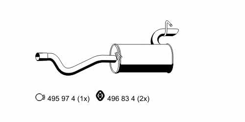 Ernst 385121 End Silencer 385121: Buy near me in Poland at 2407.PL - Good price!