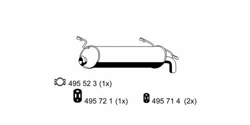 Ernst 501019 Глушитель, задняя часть 501019: Отличная цена - Купить в Польше на 2407.PL!