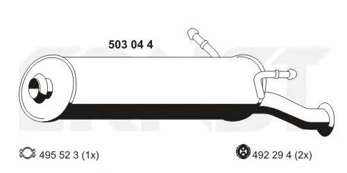 Ernst 503044 Tłumik, część tylna 503044: Atrakcyjna cena w Polsce na 2407.PL - Zamów teraz!