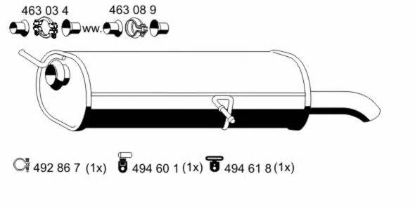 Ernst 505116 Tłumik, część tylna 505116: Atrakcyjna cena w Polsce na 2407.PL - Zamów teraz!