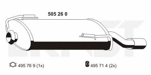 Ernst 505260 End Silencer 505260: Buy near me in Poland at 2407.PL - Good price!