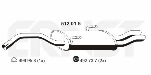Ernst 512015 End Silencer 512015: Buy near me in Poland at 2407.PL - Good price!