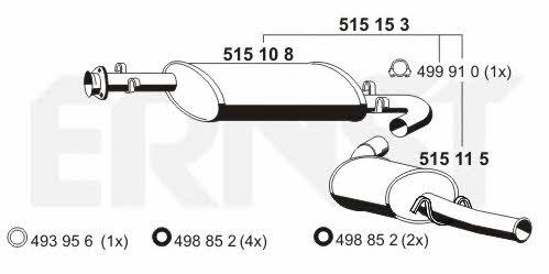 Ernst 515153 End Silencer 515153: Buy near me in Poland at 2407.PL - Good price!