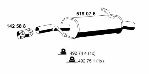 Ernst 519076 End Silencer 519076: Buy near me in Poland at 2407.PL - Good price!