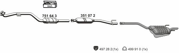  040950 Exhaust system 040950: Buy near me in Poland at 2407.PL - Good price!