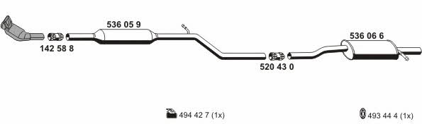  100570 Exhaust system 100570: Buy near me in Poland at 2407.PL - Good price!