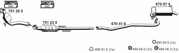  150139 Exhaust system 150139: Buy near me in Poland at 2407.PL - Good price!