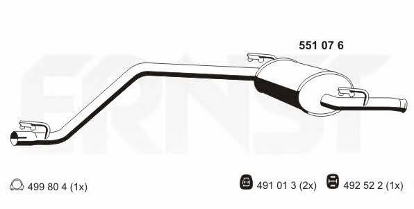 Ernst 551076 End Silencer 551076: Buy near me in Poland at 2407.PL - Good price!
