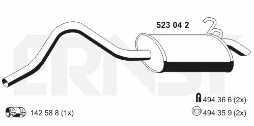 Ernst 523042 End Silencer 523042: Buy near me at 2407.PL in Poland at an Affordable price!