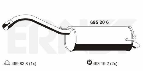 Ernst 695206 End Silencer 695206: Buy near me in Poland at 2407.PL - Good price!