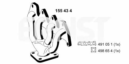 Ernst 155434 Exhaust manifold 155434: Buy near me in Poland at 2407.PL - Good price!