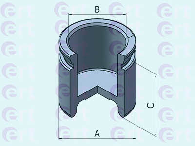 Ert 150957-C Front brake caliper piston 150957C: Buy near me in Poland at 2407.PL - Good price!