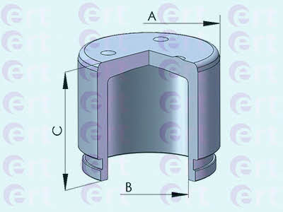 Ert 150976-C Front brake caliper piston 150976C: Buy near me at 2407.PL in Poland at an Affordable price!