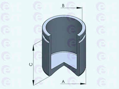 Ert 151202-C Front brake caliper piston 151202C: Buy near me in Poland at 2407.PL - Good price!