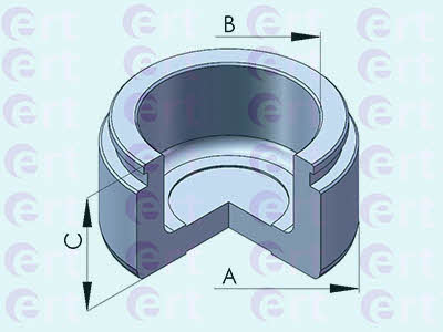 Ert 151151-C Front brake caliper piston 151151C: Buy near me at 2407.PL in Poland at an Affordable price!