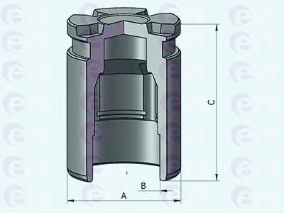 Ert 151316-C Rear brake caliper piston 151316C: Buy near me in Poland at 2407.PL - Good price!