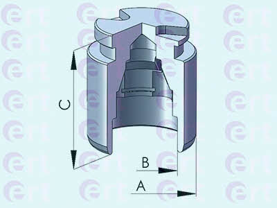Ert 150573-C Rear brake caliper piston 150573C: Buy near me in Poland at 2407.PL - Good price!