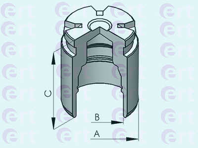 Ert 150574-C Rear brake caliper piston 150574C: Buy near me in Poland at 2407.PL - Good price!