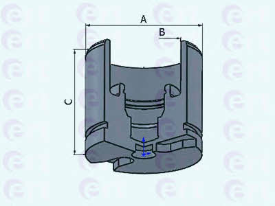 Ert 150751-C Front brake caliper piston 150751C: Buy near me at 2407.PL in Poland at an Affordable price!