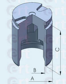 Ert 150801-C Rear brake caliper piston 150801C: Buy near me in Poland at 2407.PL - Good price!