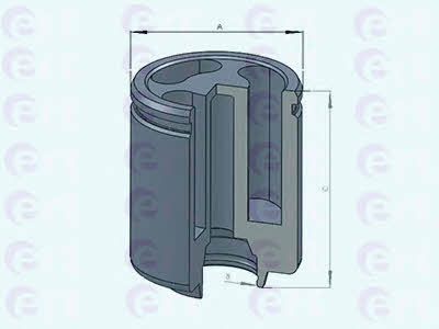 Ert 150808-C Rear brake caliper piston 150808C: Buy near me in Poland at 2407.PL - Good price!