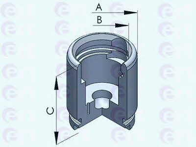 Ert 150822-C Rear brake caliper piston 150822C: Buy near me in Poland at 2407.PL - Good price!