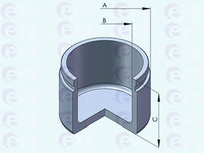 Ert 150836-C Front brake caliper piston 150836C: Buy near me in Poland at 2407.PL - Good price!