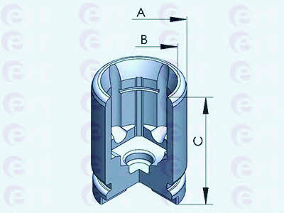 Ert 150873-C Rear brake caliper piston 150873C: Buy near me at 2407.PL in Poland at an Affordable price!