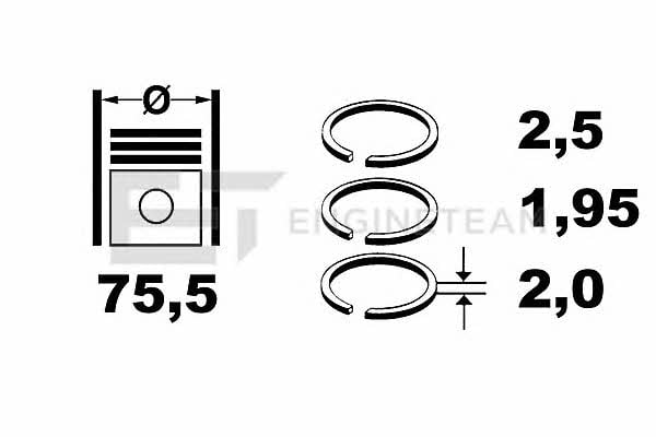 Et engineteam R1009350 Piston Ring Kit R1009350: Buy near me at 2407.PL in Poland at an Affordable price!