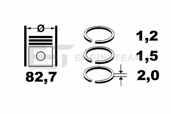 Et engineteam R1000900 Piston Ring Kit R1000900: Buy near me in Poland at 2407.PL - Good price!