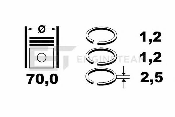Et engineteam R1001700 Piston Ring Kit R1001700: Buy near me in Poland at 2407.PL - Good price!