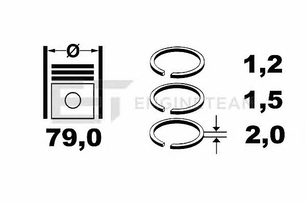 Et engineteam R1002100 Piston Ring Kit R1002100: Buy near me in Poland at 2407.PL - Good price!