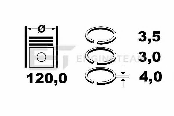 Et engineteam R1003100 Piston Ring Kit R1003100: Buy near me at 2407.PL in Poland at an Affordable price!