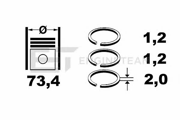 Et engineteam R1003600 Piston Ring Kit R1003600: Buy near me at 2407.PL in Poland at an Affordable price!