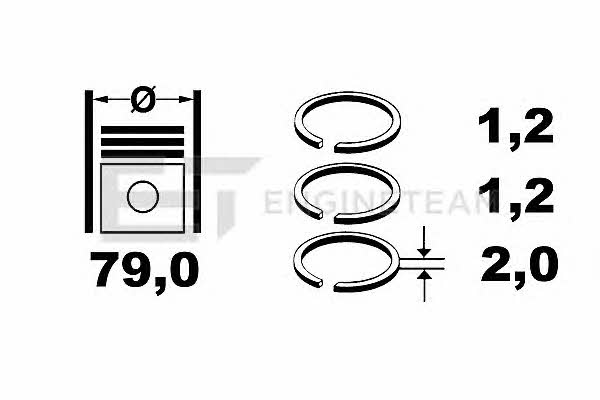 Et engineteam R1003700 Piston Ring Kit R1003700: Buy near me in Poland at 2407.PL - Good price!