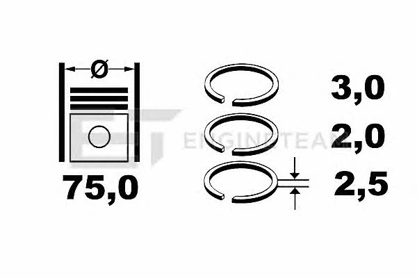 Et engineteam R1004100 Piston Ring Kit R1004100: Buy near me in Poland at 2407.PL - Good price!