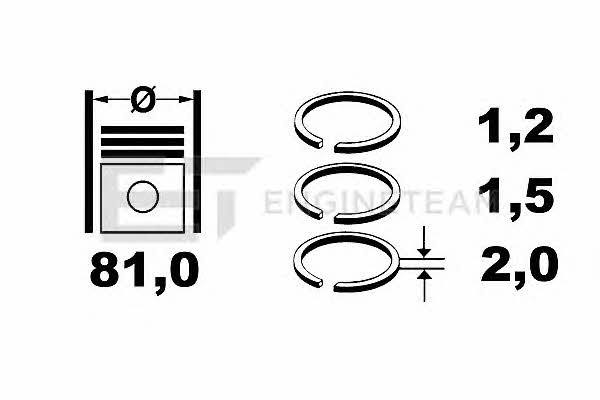 Et engineteam R1005200 Piston Ring Kit R1005200: Buy near me at 2407.PL in Poland at an Affordable price!