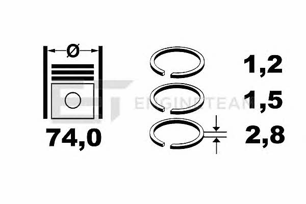 Et engineteam R1005900 Piston Ring Kit R1005900: Buy near me in Poland at 2407.PL - Good price!