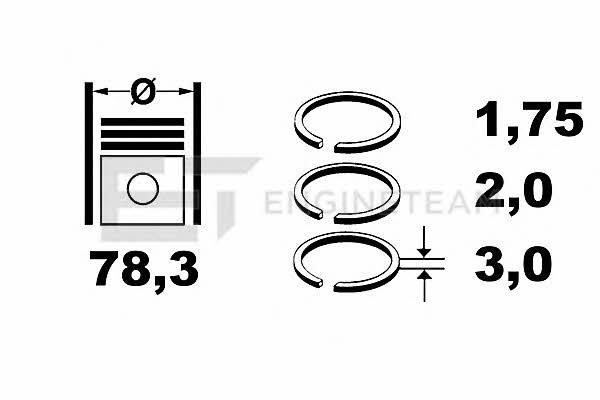 Et engineteam R1007700 Piston Ring Kit R1007700: Buy near me in Poland at 2407.PL - Good price!