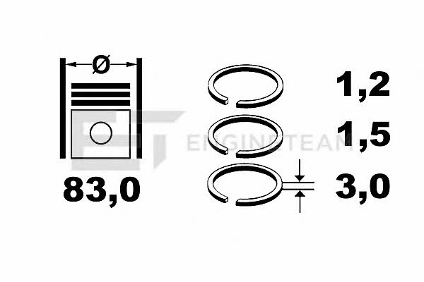 Et engineteam R1007800 Кольца поршневые, комплект R1007800: Отличная цена - Купить в Польше на 2407.PL!