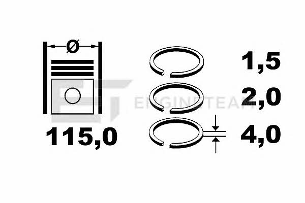 Et engineteam R1008400 Кільця поршневі, комплект R1008400: Приваблива ціна - Купити у Польщі на 2407.PL!