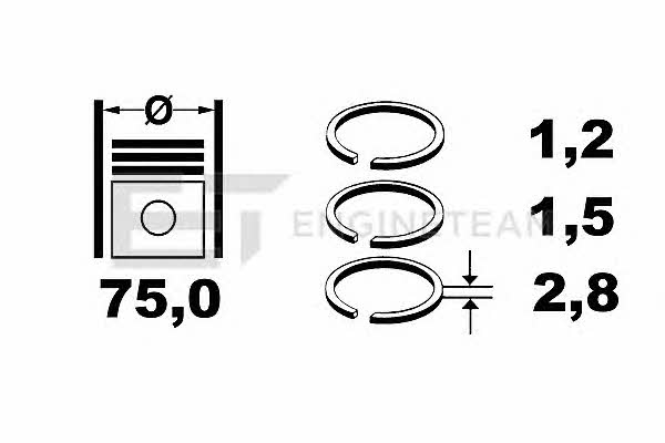 Et engineteam R4000100 Piston Ring Kit R4000100: Buy near me in Poland at 2407.PL - Good price!