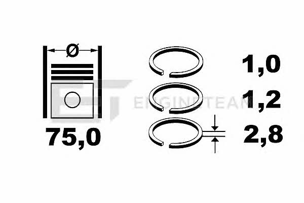 Et engineteam R4000200 Piston Ring Kit R4000200: Buy near me in Poland at 2407.PL - Good price!
