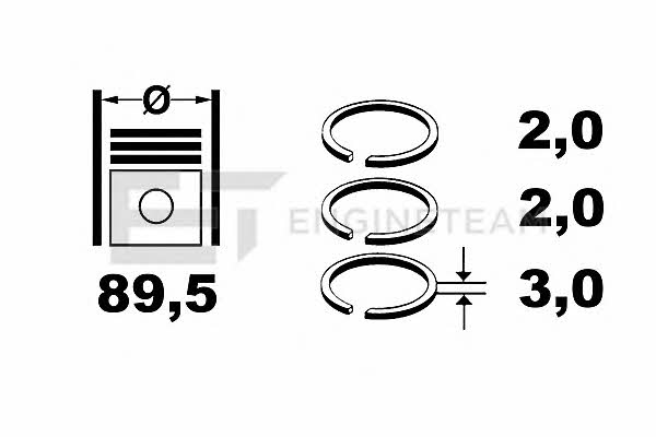 Et engineteam R4000850 Piston Ring Kit R4000850: Buy near me in Poland at 2407.PL - Good price!