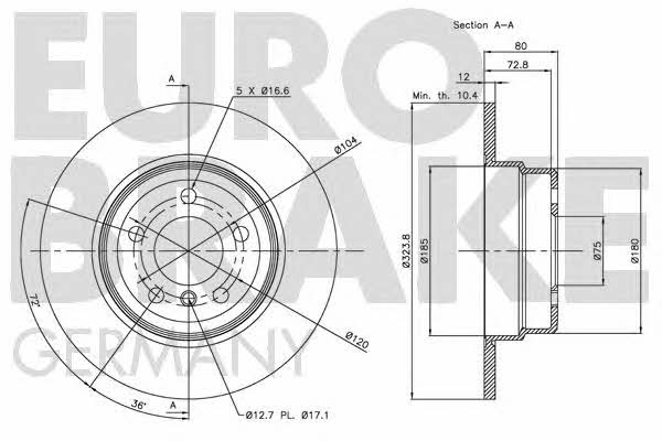 Eurobrake 5815201548 Tarcza hamulcowa tylna, niewentylowana 5815201548: Dobra cena w Polsce na 2407.PL - Kup Teraz!