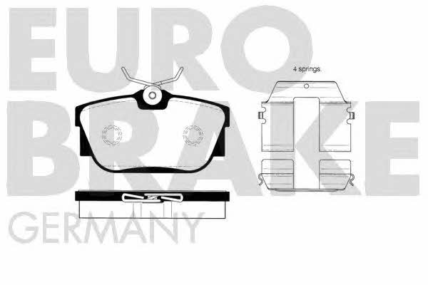 Eurobrake 5502224752 Тормозные колодки дисковые, комплект 5502224752: Отличная цена - Купить в Польше на 2407.PL!