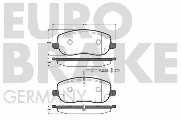 Eurobrake 5502221952 Brake Pad Set, disc brake 5502221952: Buy near me in Poland at 2407.PL - Good price!