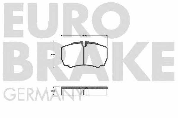 Eurobrake 5502222368 Brake Pad Set, disc brake 5502222368: Buy near me in Poland at 2407.PL - Good price!