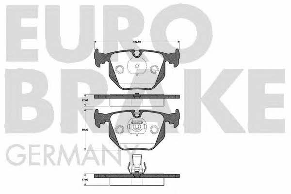 Eurobrake 5502221518 Brake Pad Set, disc brake 5502221518: Buy near me in Poland at 2407.PL - Good price!